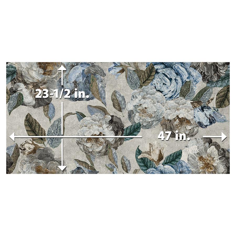 Parete Fiori Grey 23.5x47 Porcelain Tile