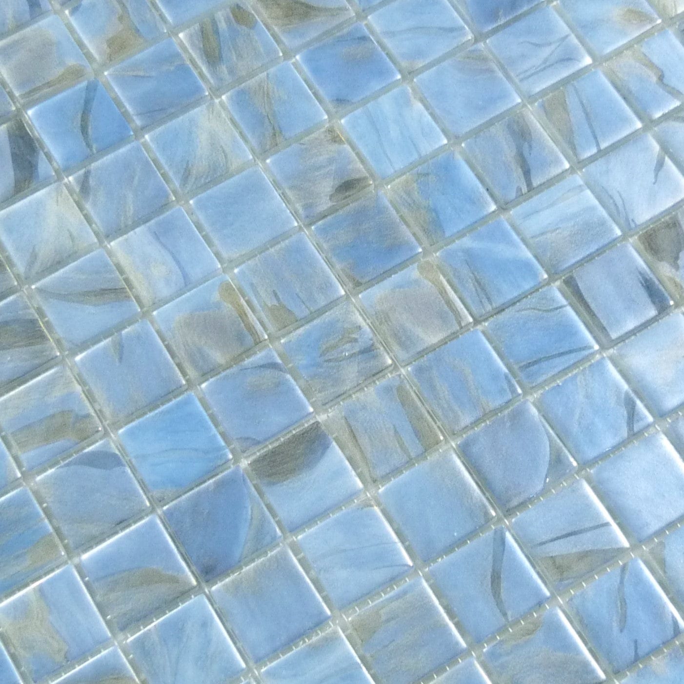 Oasis Blue 1x1 Matte Glass Tile Absolut Glass