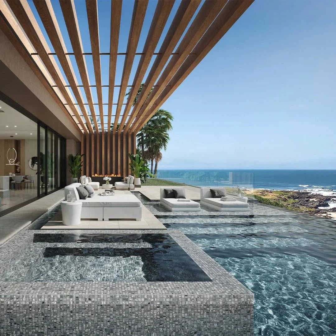 Oasis Grey 1x1 Matte Glass Tile Absolut Glass