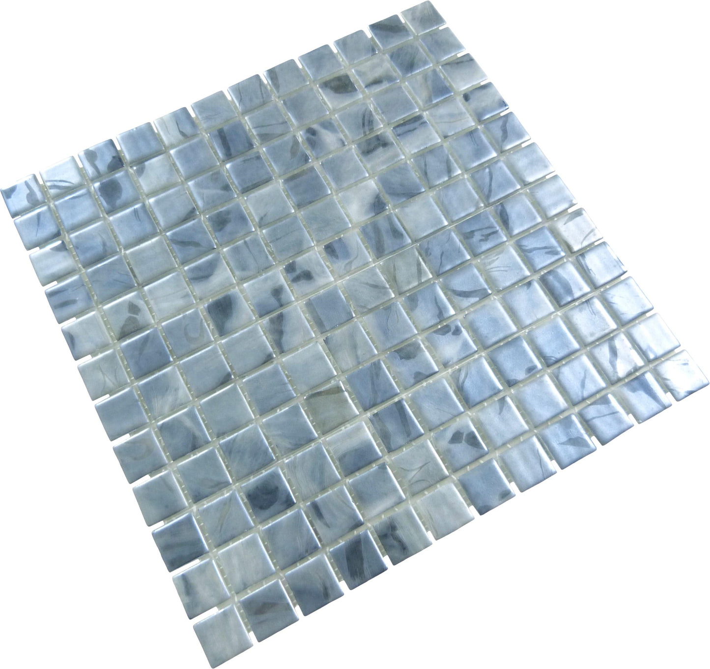 Oasis Grey 1x1 Matte Glass Tile Absolut Glass
