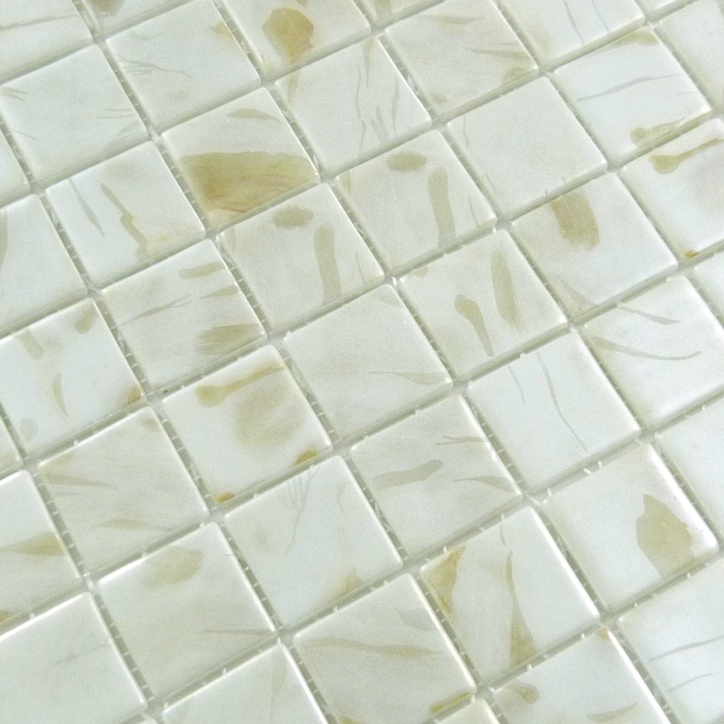 Oasis Marfil White 1.5x1.5 Matte Glass Tile Absolut Glass