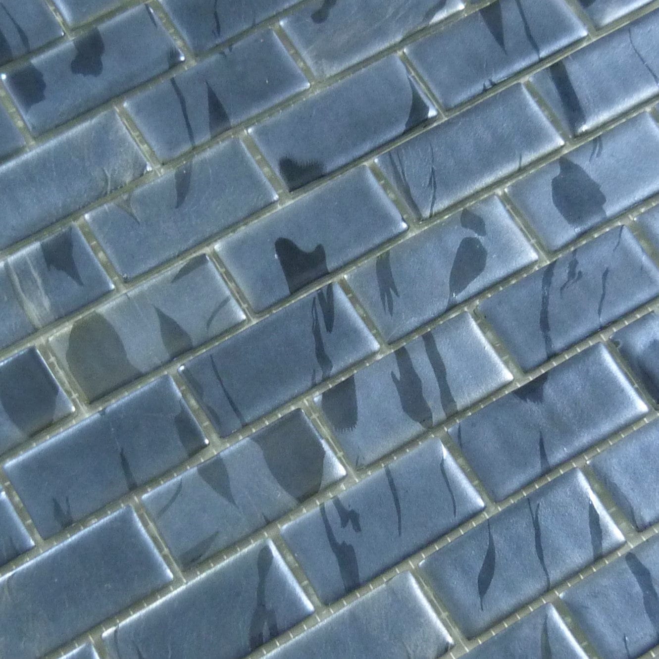 Oasis Black 1x2 Matte Glass Tile Absolut Glass