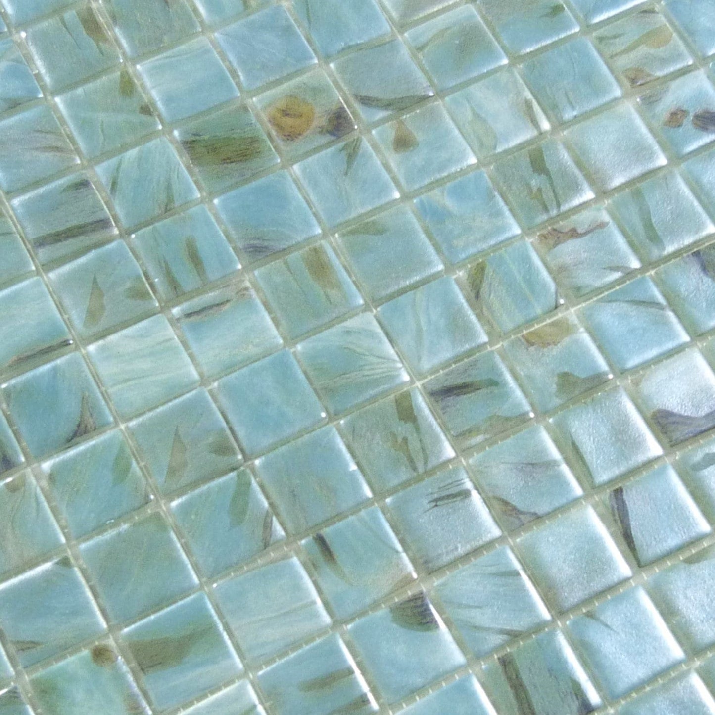 Oasis Turquoise 1x1 Matte Glass Tile Absolut Glass