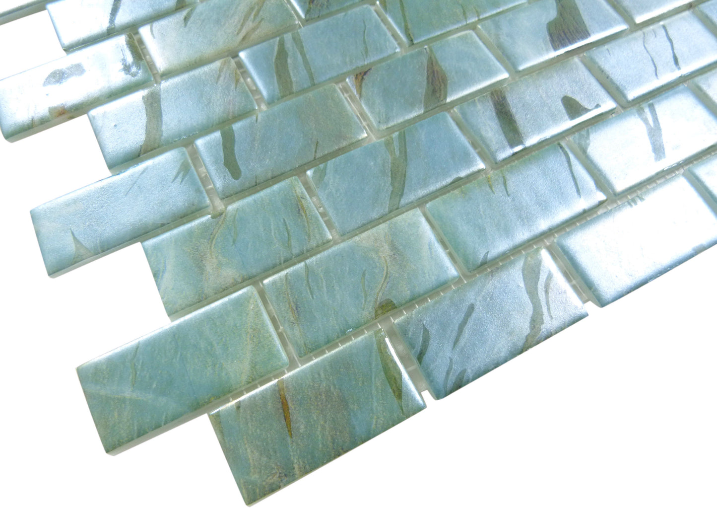 Oasis Turquoise 1x2 Matte Glass Tile Absolut Glass