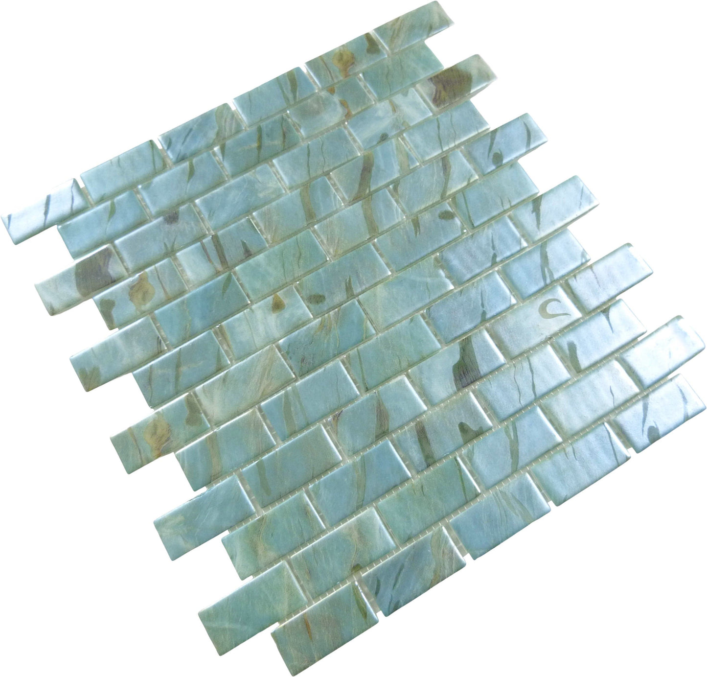 Oasis Turquoise 1x2 Matte Glass Tile Absolut Glass