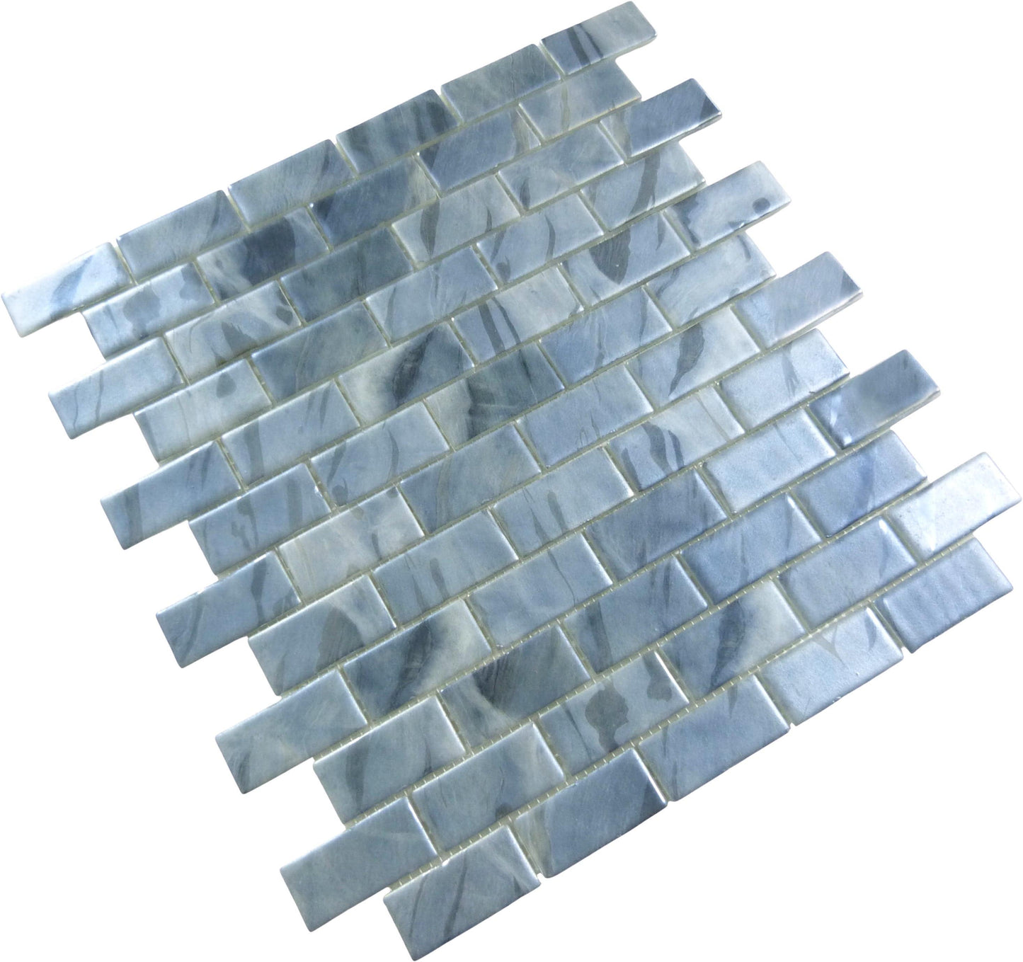 Oasis Grey 1x2 Matte Glass Tile Absolut Glass