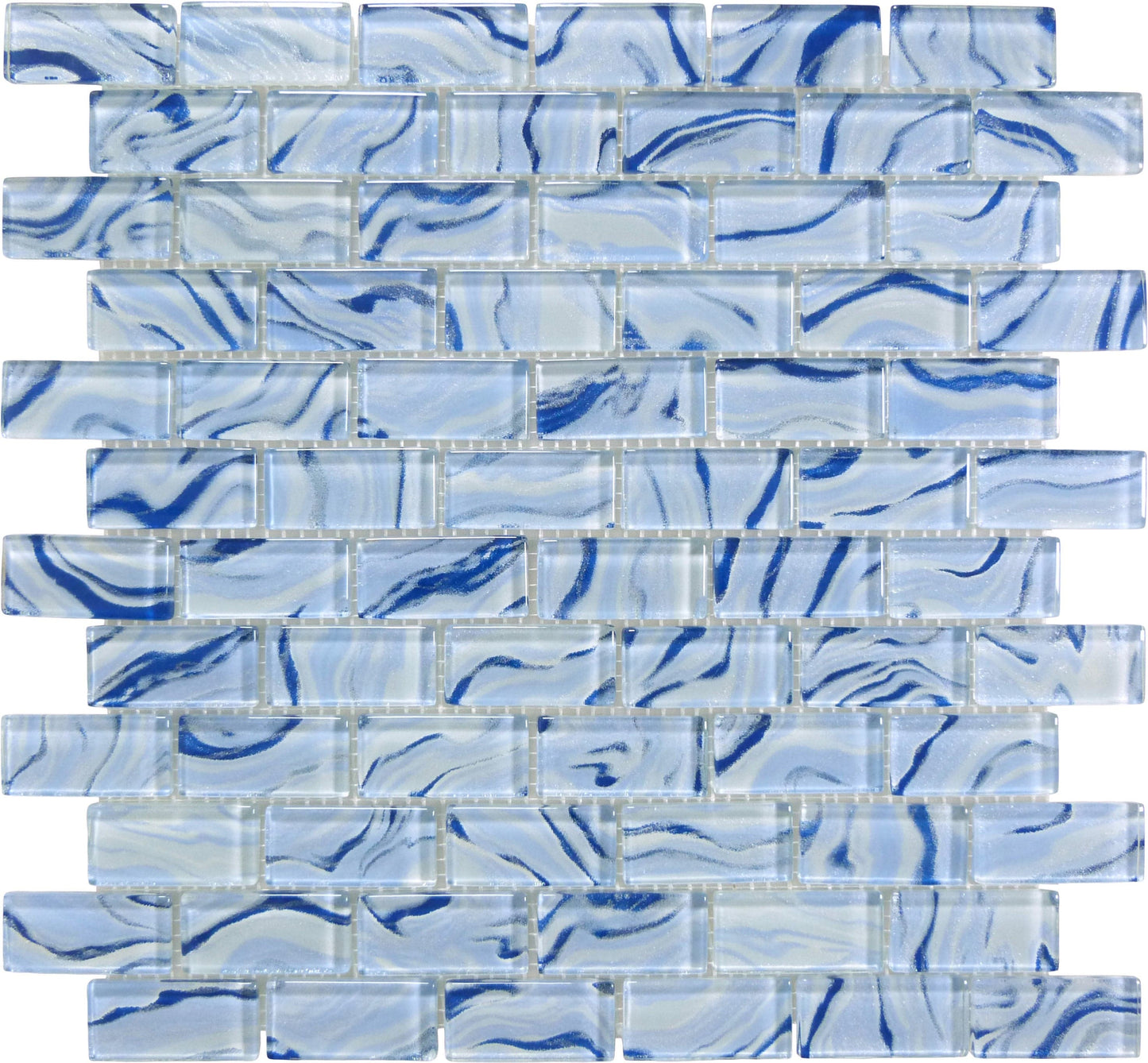 Oceanique High Tide Sky Blue 1x2 Glossy Glass Tile Dynamic Surfaces