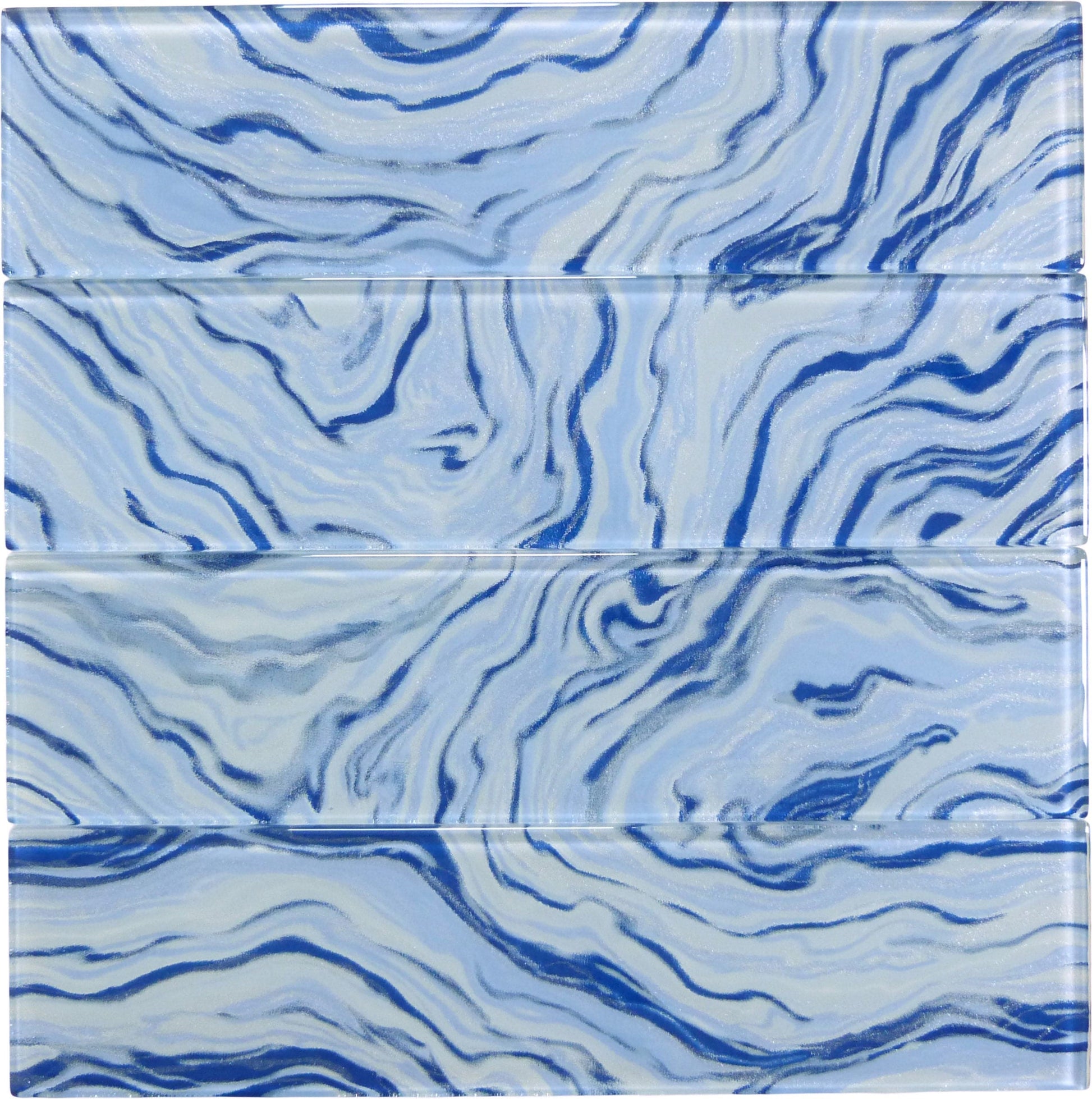 Oceanique High Tide Sky Blue 3x12 Glossy Glass Tile Dynamic Surfaces