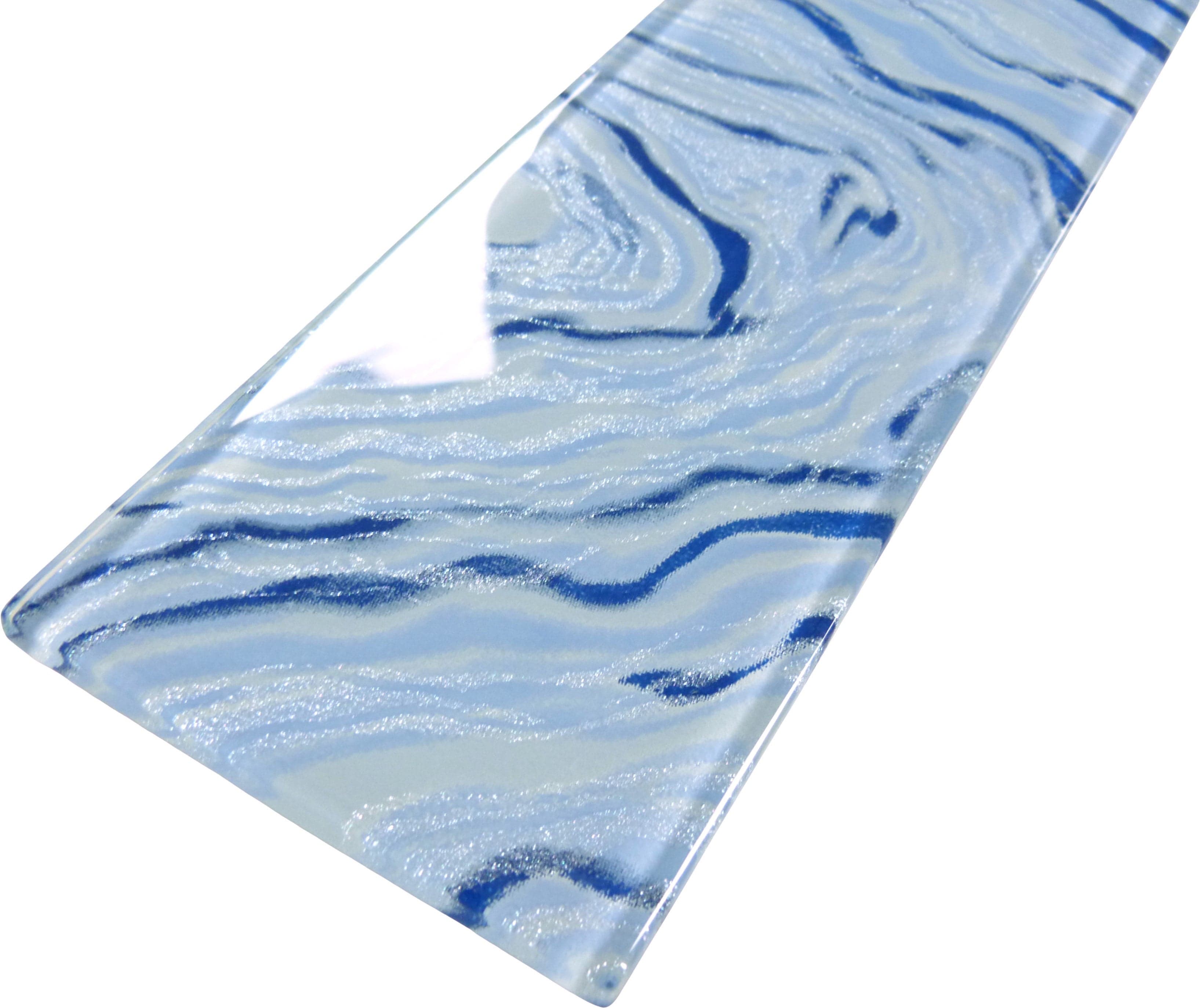 Oceanique High Tide Sky Blue 3x12 Glossy Glass Tile Dynamic Surfaces