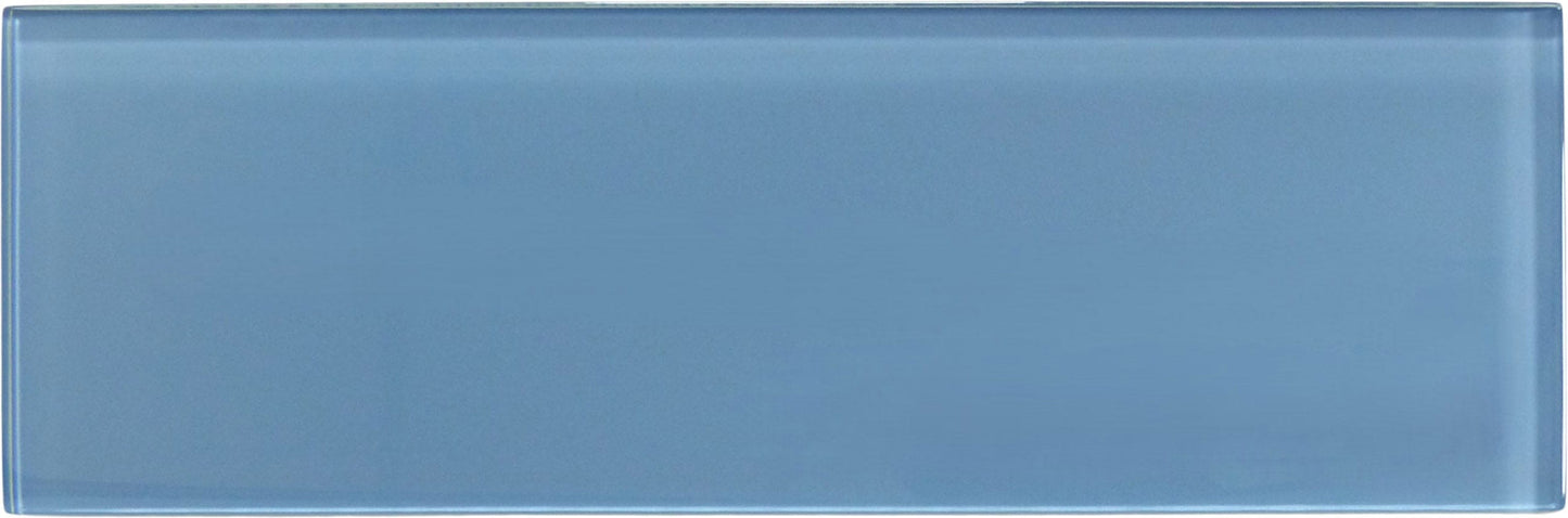 Seafoam Blue 4x12 Glossy Glass Subway Tile Euro Glass