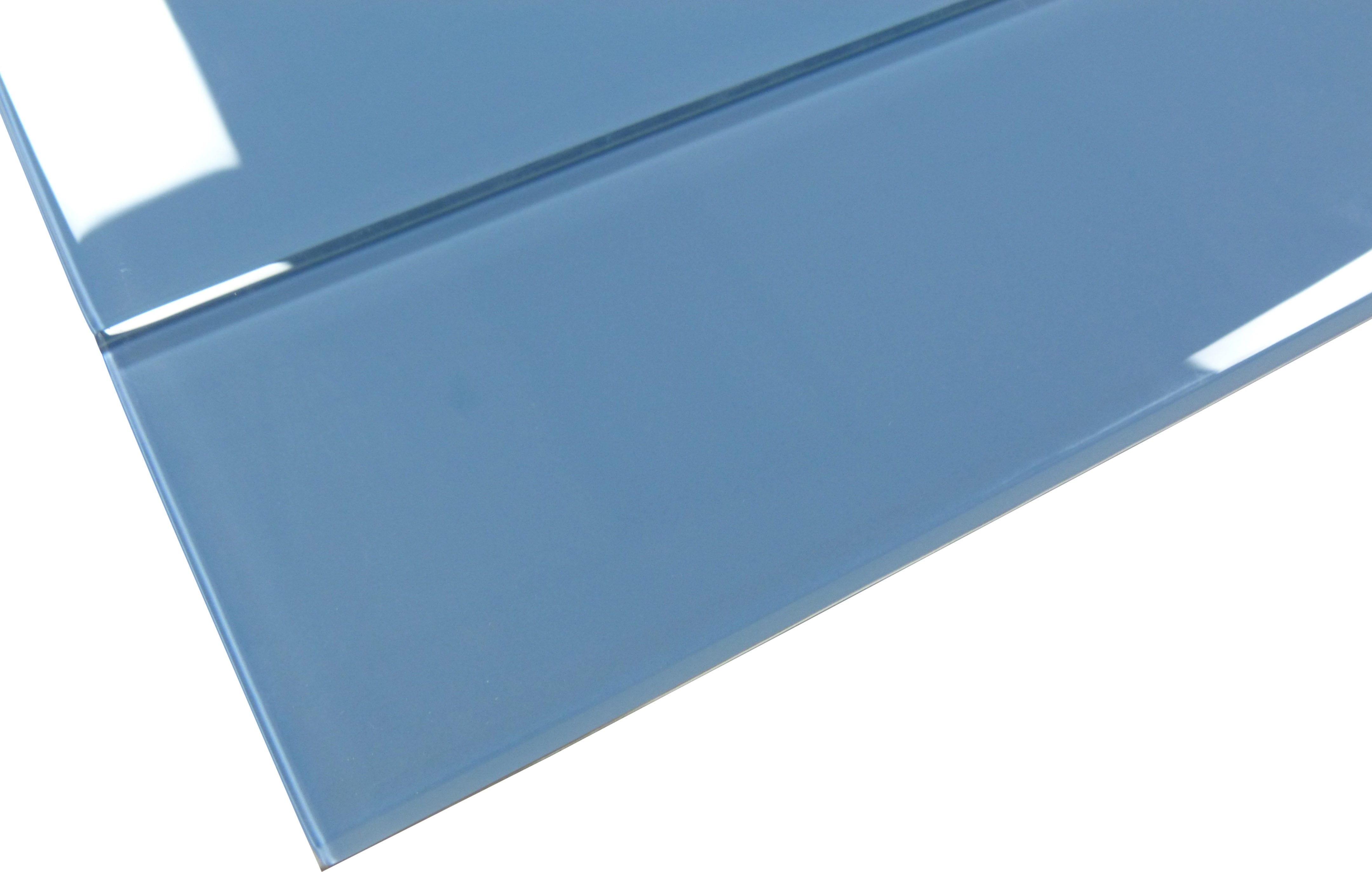 Seafoam Blue 4x12 Glossy Glass Subway Tile Euro Glass