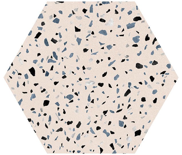 Abstract Talco Beige 8x9 Hexagon Matte Porcelain Tile Euro Glass