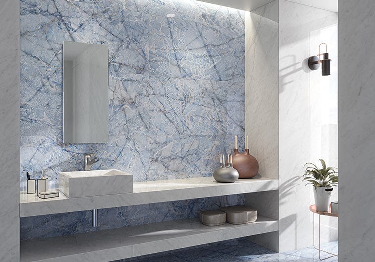 Atlantis Blue 24x48 Polished Porcelain Tile Euro Glass