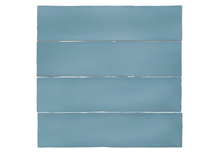Brooklyn Denim Blue 3x12 Glossy Ceramic Tile Euro Glass