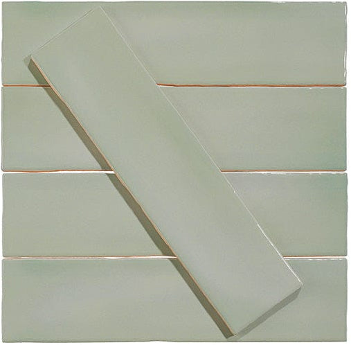 Brooklyn Jade Green 3x12 Glossy Ceramic Tile Euro Glass