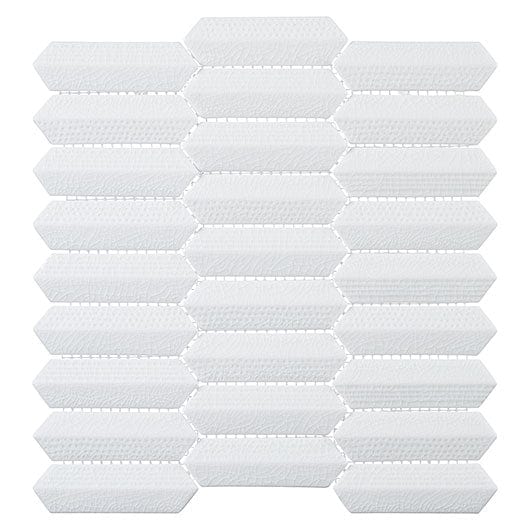Chiseled Dreams Vella Trance White 1x4 Glass Tile Euro Glass