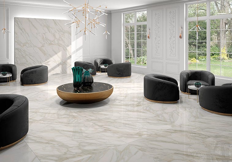 Condal Gold 24x48 Polished Porcelain Tile Euro Glass