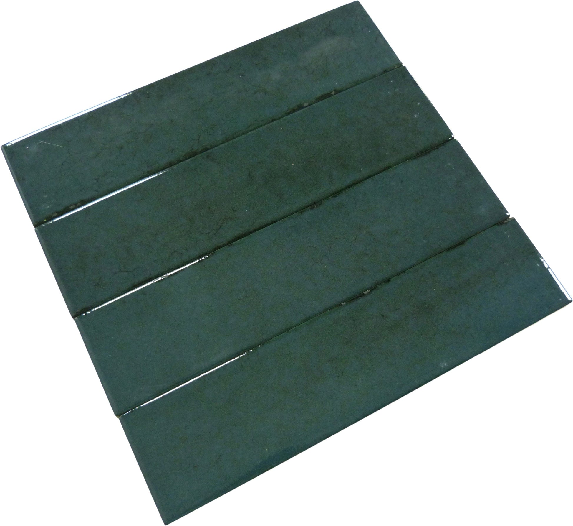 Denver Brick Green 2x10 Glossy Porcelain Tile Euro Glass