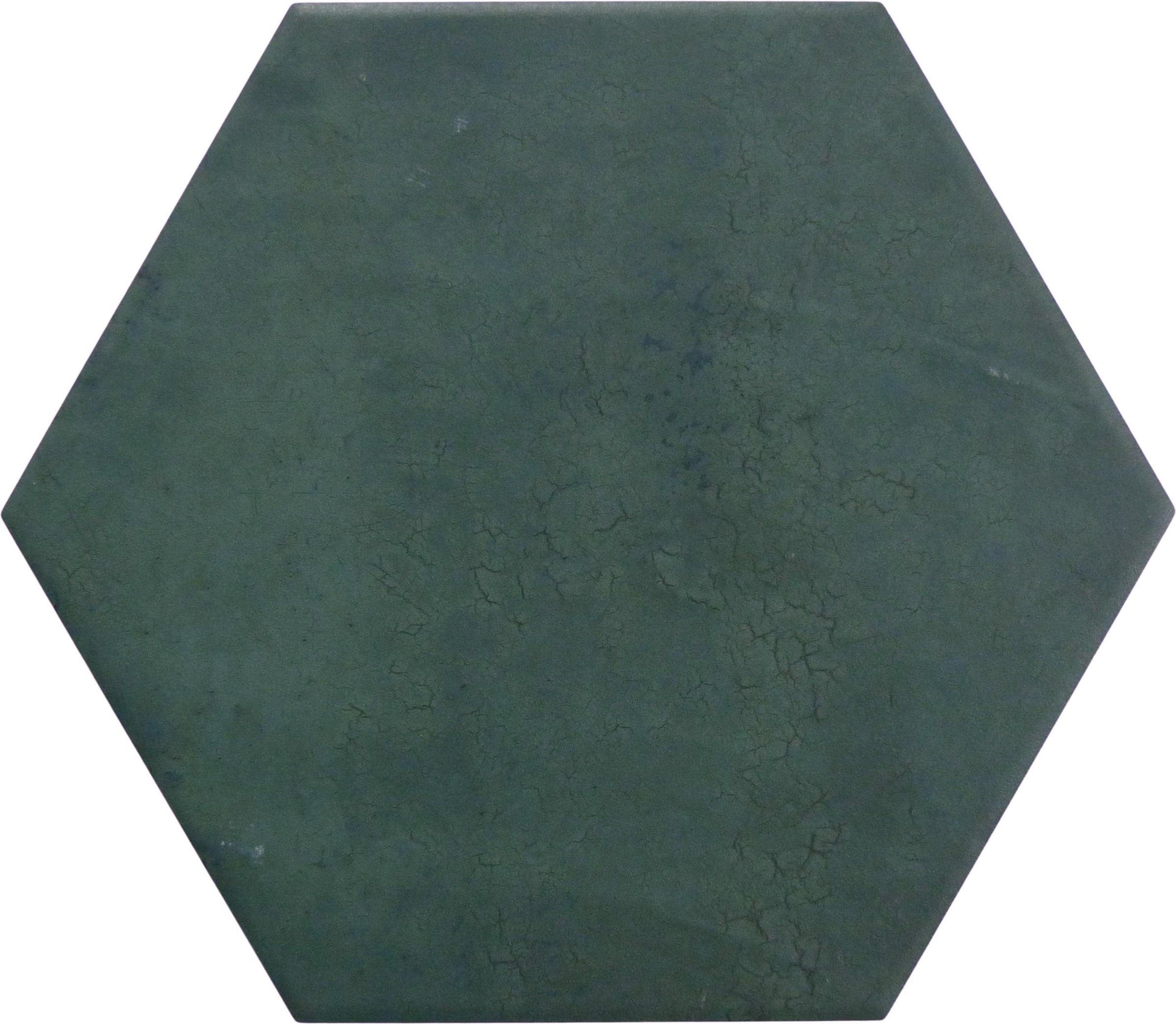 Denver Hexagon Green 9x10 Matte Porcelain Tile Euro Glass