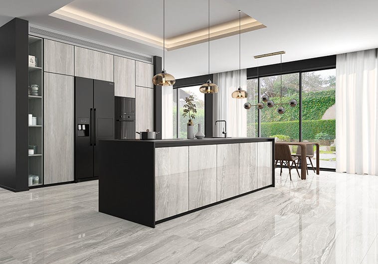 Eos Pearl 24x48 Polished Porcelain Tile Euro Glass