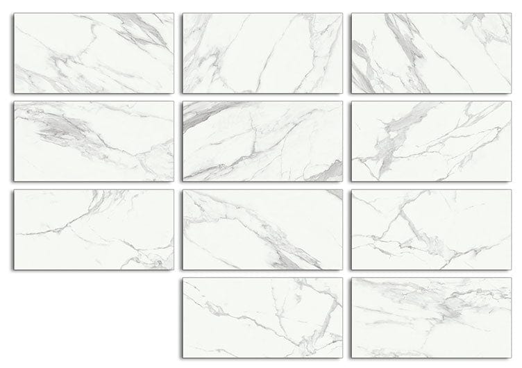 Even White 24x48 Polished Porcelain Tile Euro Glass