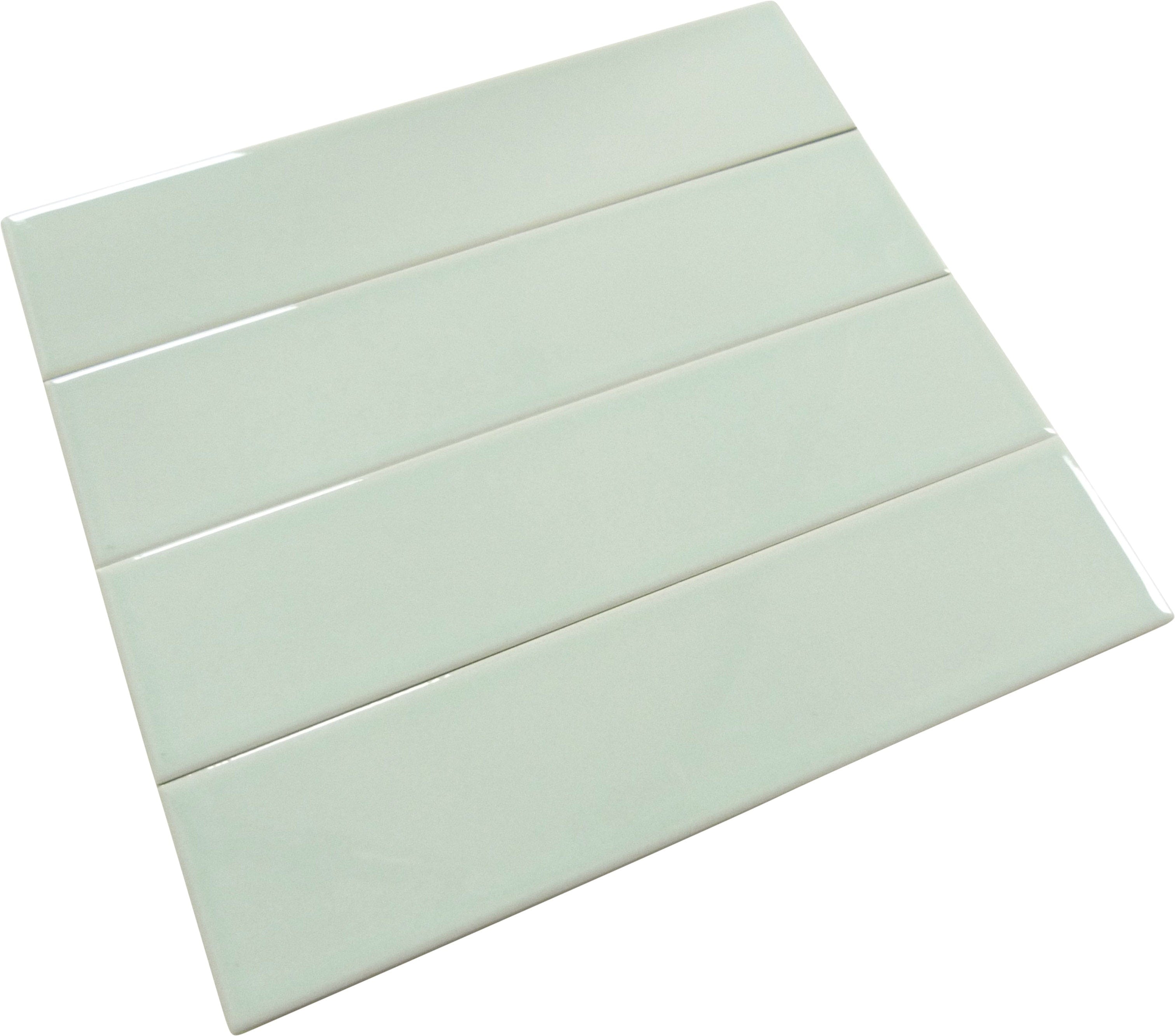 Evermore Spring Mint 3x12 Glossy Porcelain Tile Euro Glass