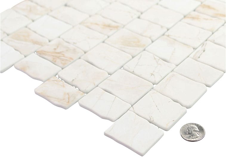 Illusion Mirage Beige 11.75x11.75 Matte Glass Tile Euro Glass