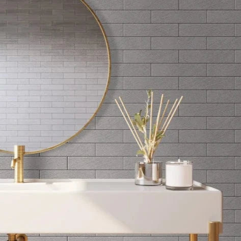 Orgallo Hester Green 3x9 Matte Ceramic Tile Euro Glass