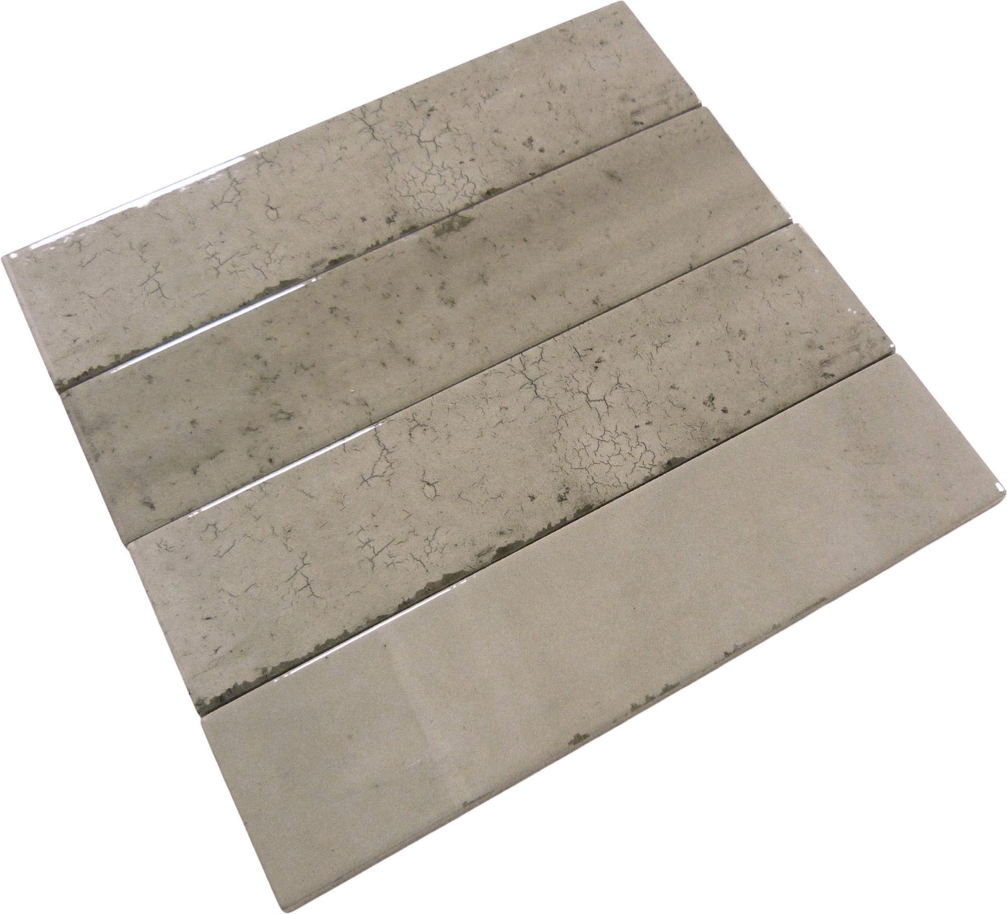 Phoenix Brick Taupe 2x10 Glossy Porcelain Tile Euro Glass