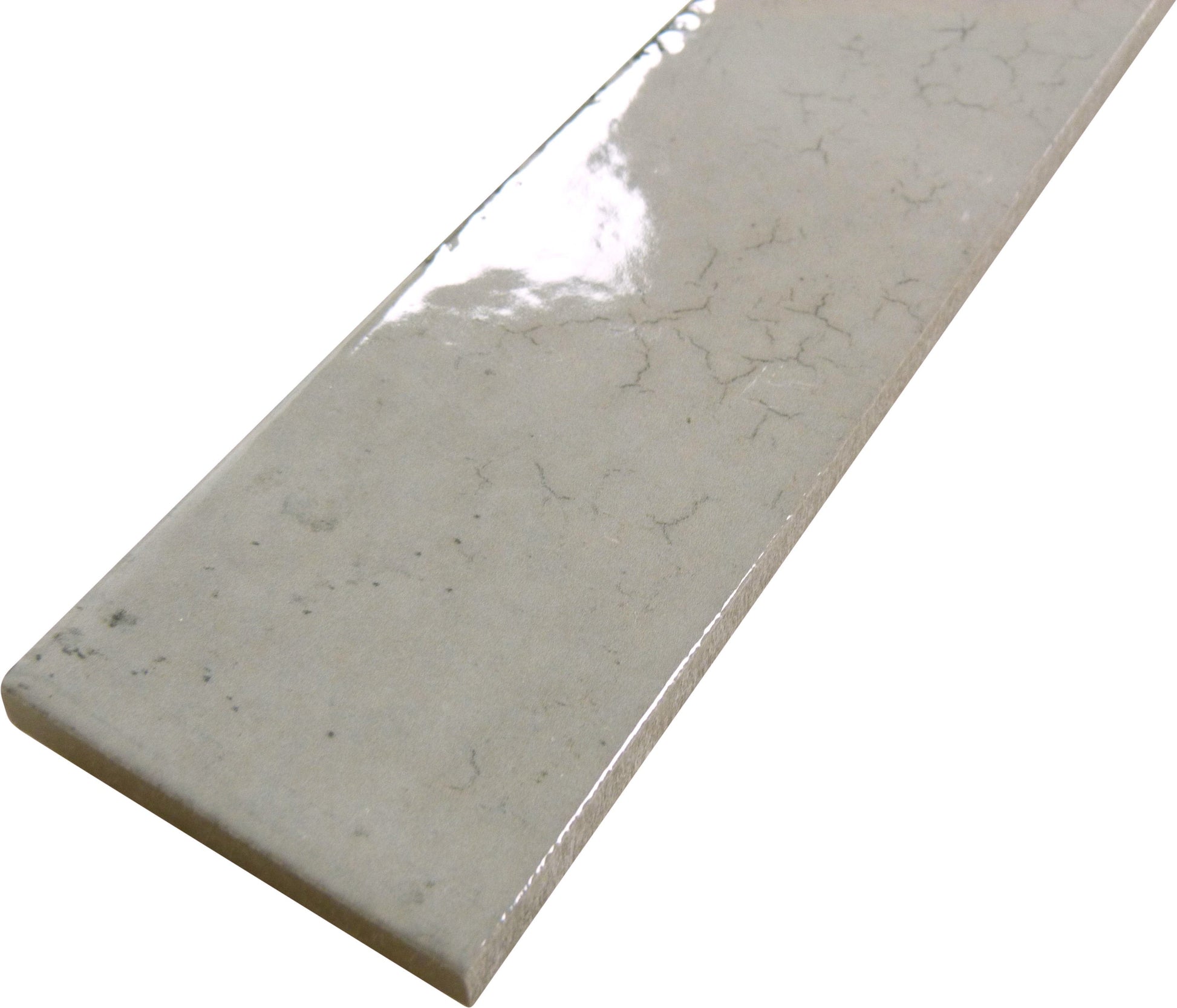 Portland Brick Grey 2x10 Glossy Porcelain Tile Euro Glass