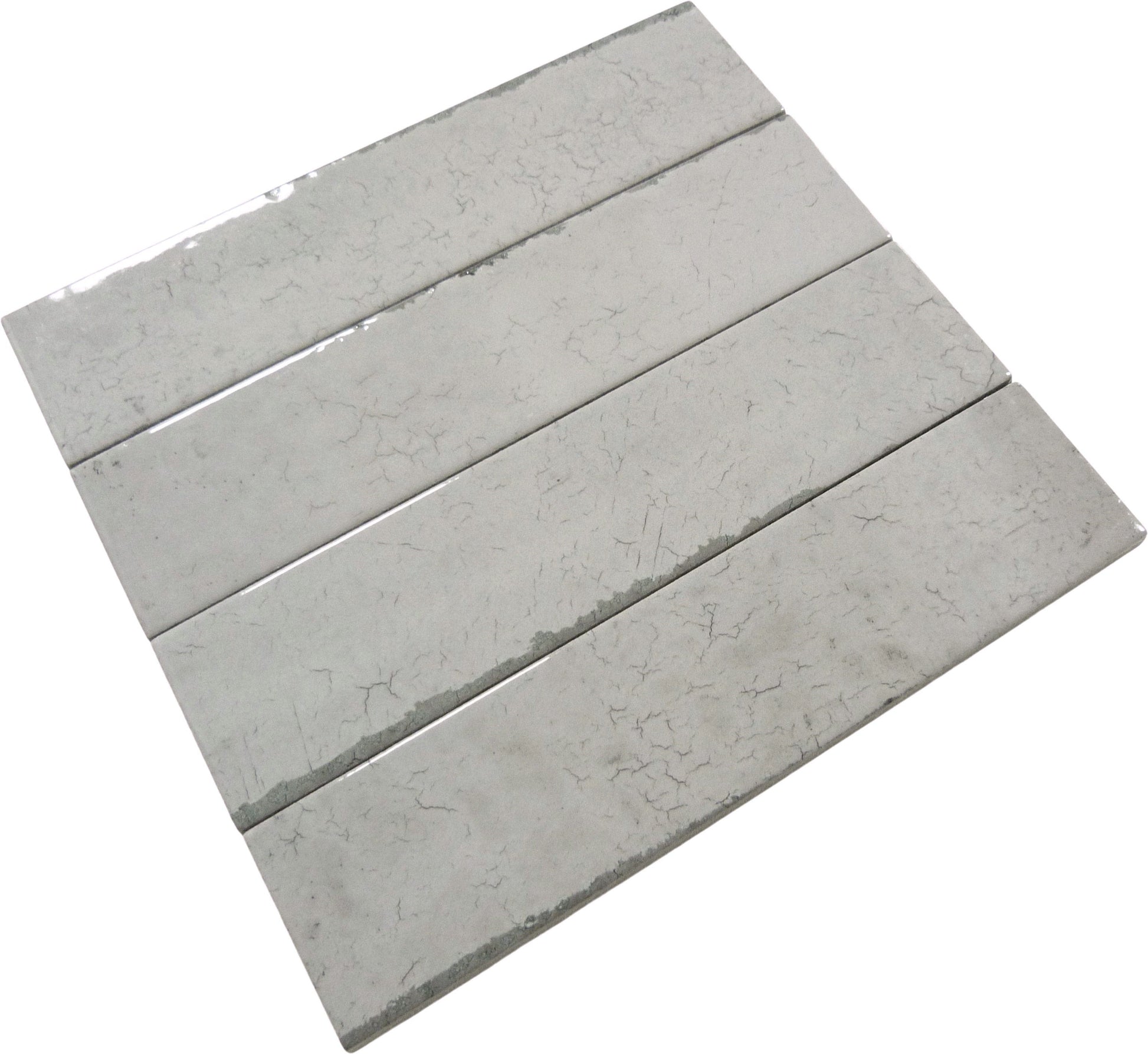 Portland Brick Grey 2x10 Glossy Porcelain Tile Euro Glass