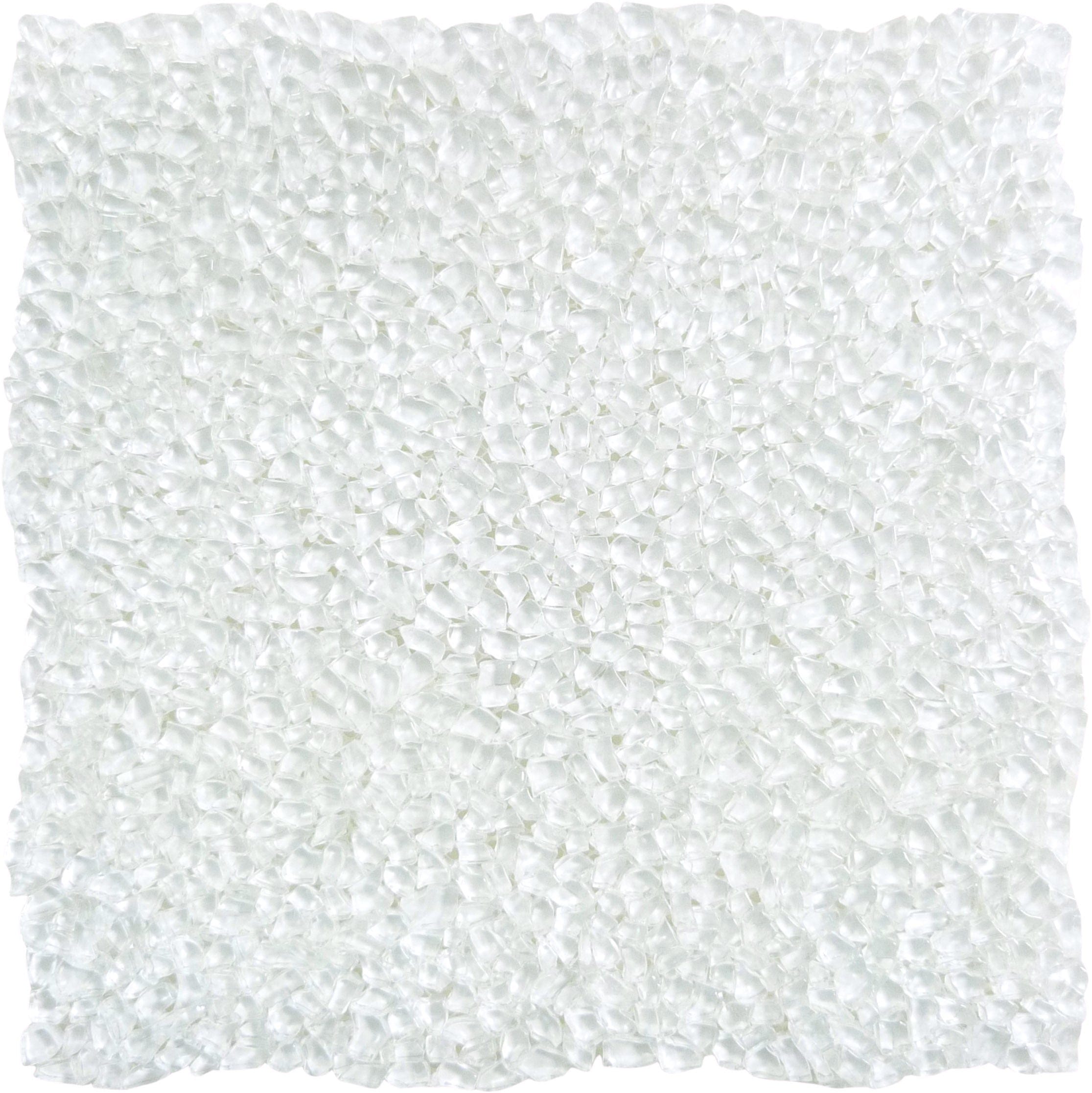 Bright White Raindrop Glossy Glass Tile Euro Glass