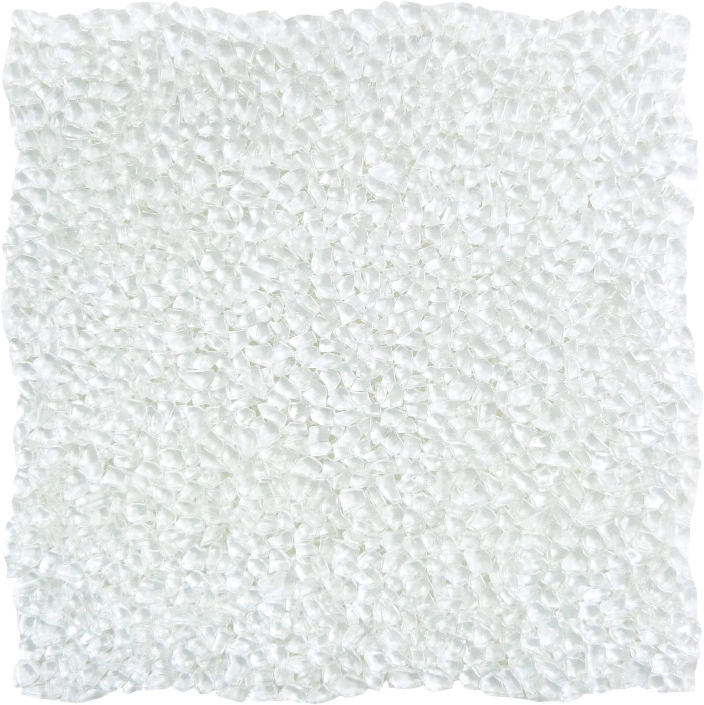 Bright White Raindrop Glossy Glass Tile Euro Glass