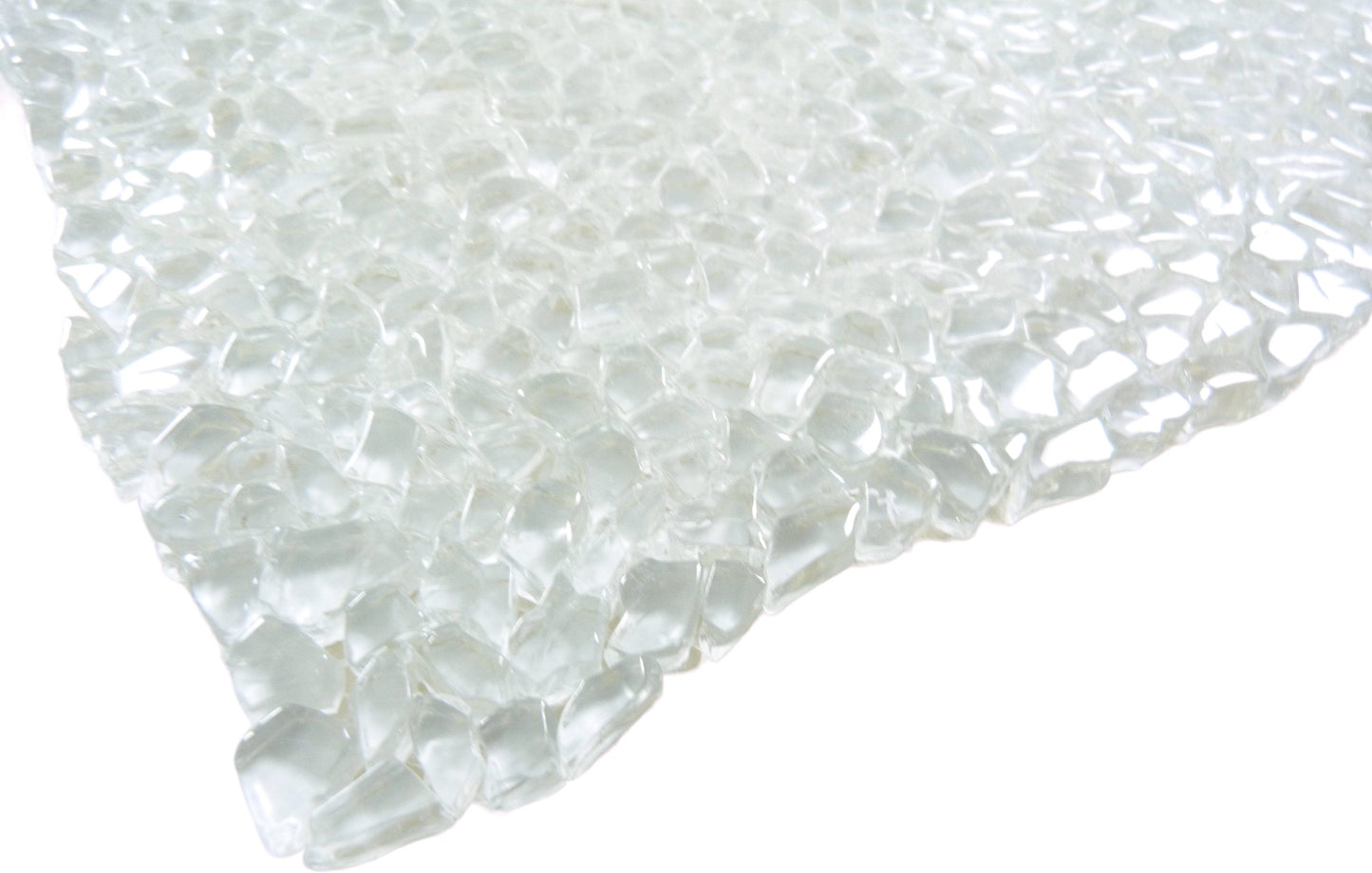 Bright White Raindrop Glossy Glass Tile Euro Glass