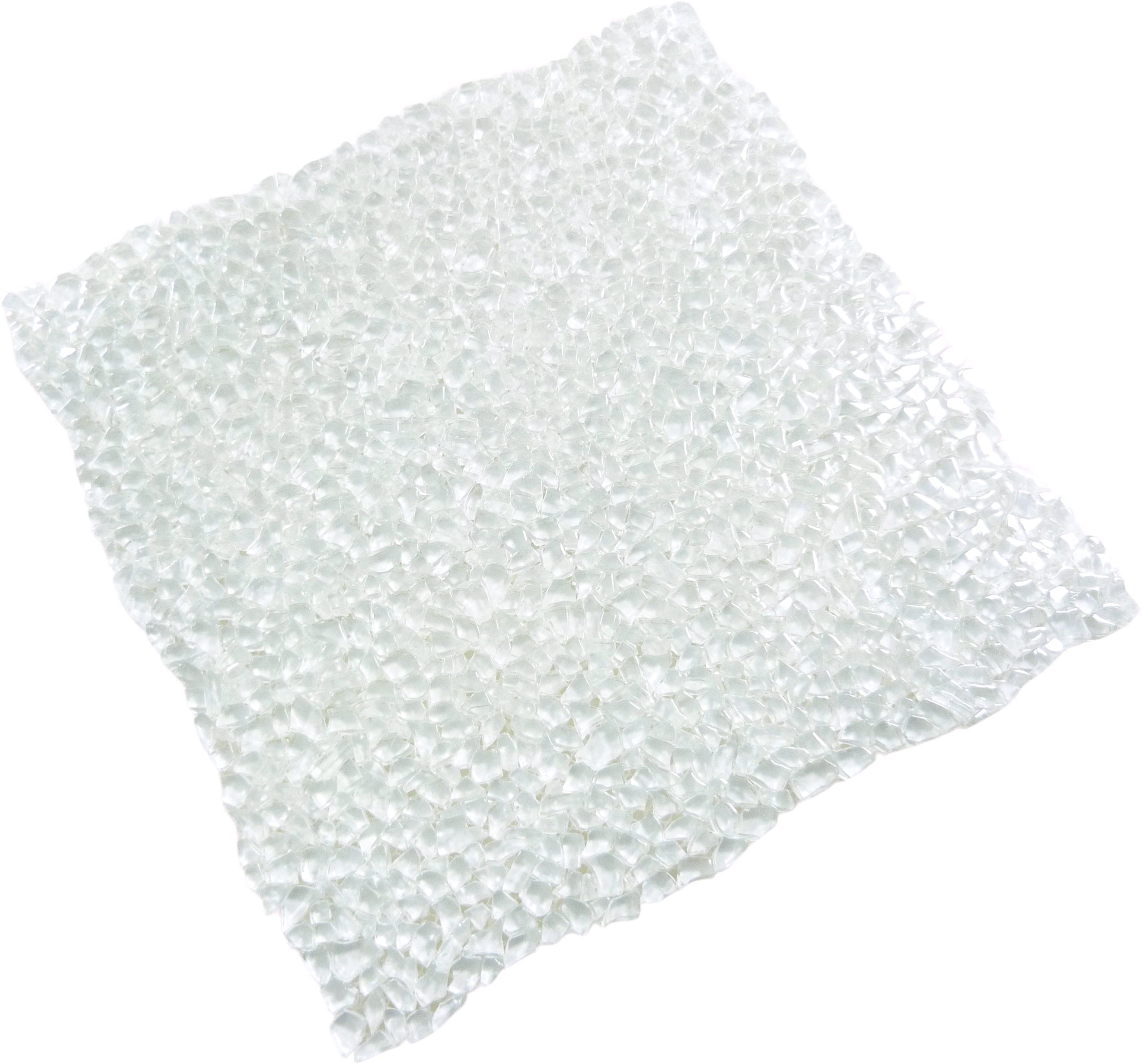 Bright White Raindrop Glossy Glass Tile Euro Glass
