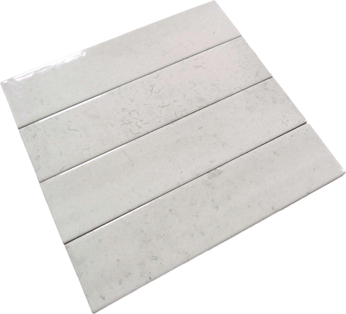 Seattle Brick White 2x10 Glossy Porcelain Tile Euro Glass