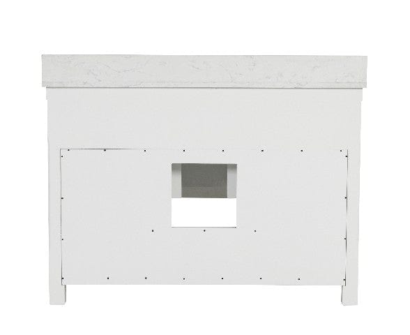 Farmington 48" White Single Sink Vanity with Engineered Stone Vanity Top Horizon Tile