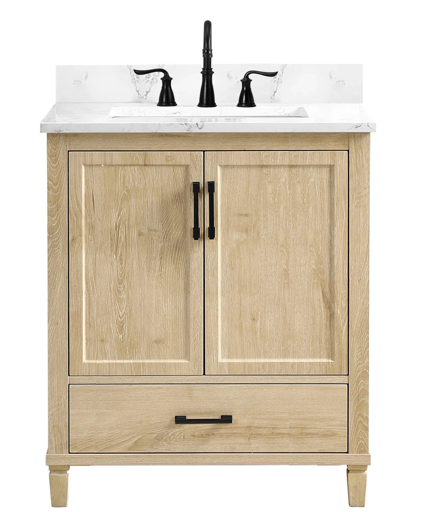 Hardin 30" Single Vanity With Carrara white Engineered Stone Top Horizon Tile