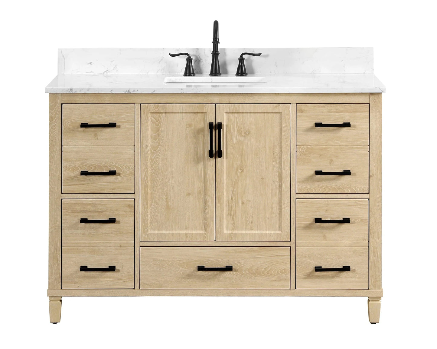 Hardin 48" Single Vanity With Carrara white Engineered Stone Top Horizon Tile