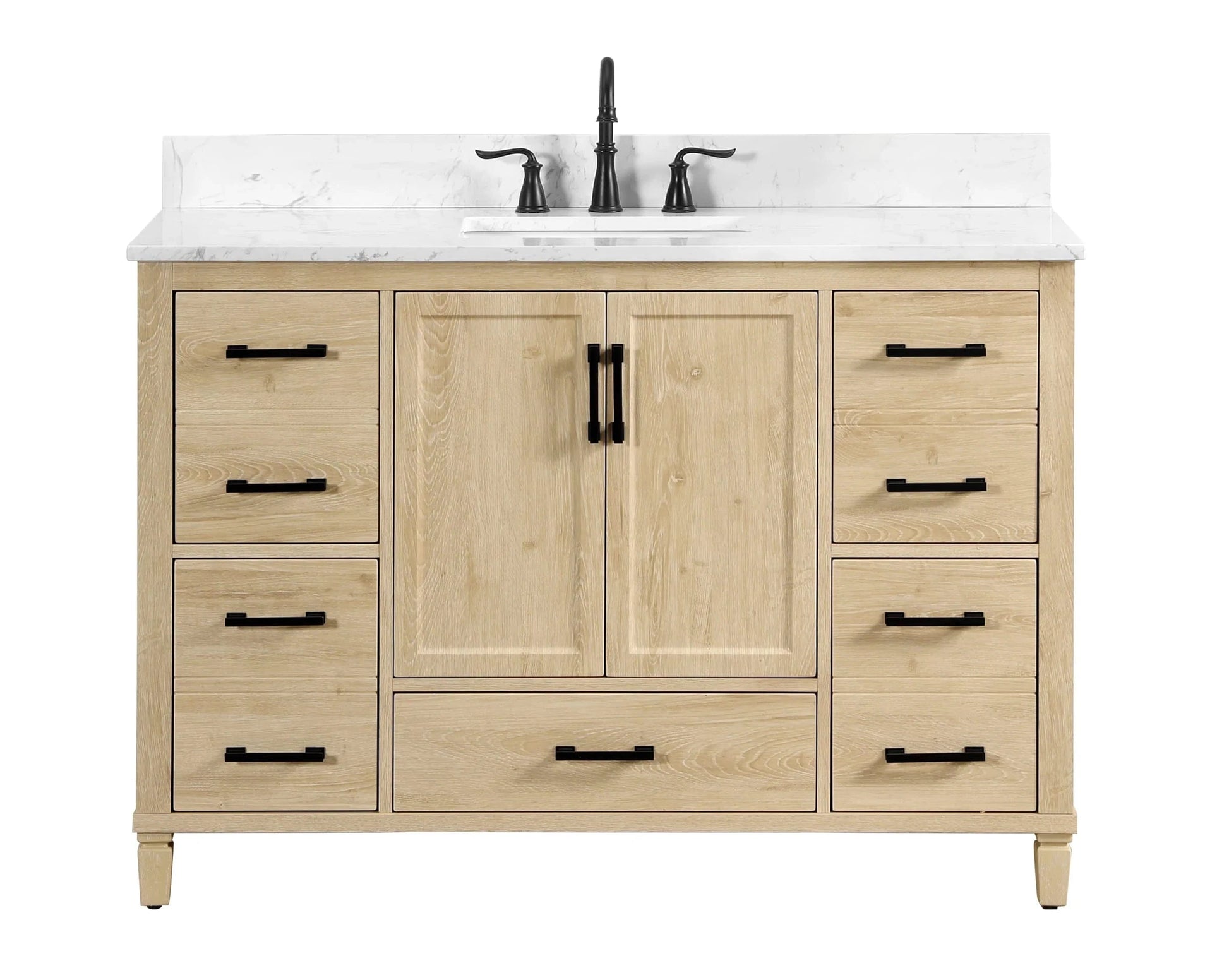 Hardin 48" Single Vanity With Carrara white Engineered Stone Top Horizon Tile