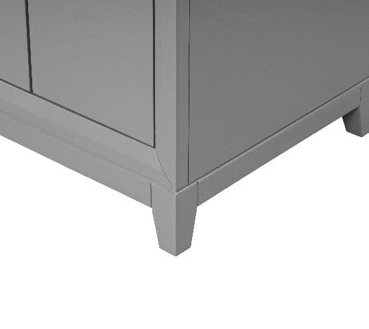 Luton 60" Light Gray Vanity Combo with Snow White Quartz Top Horizon Tile