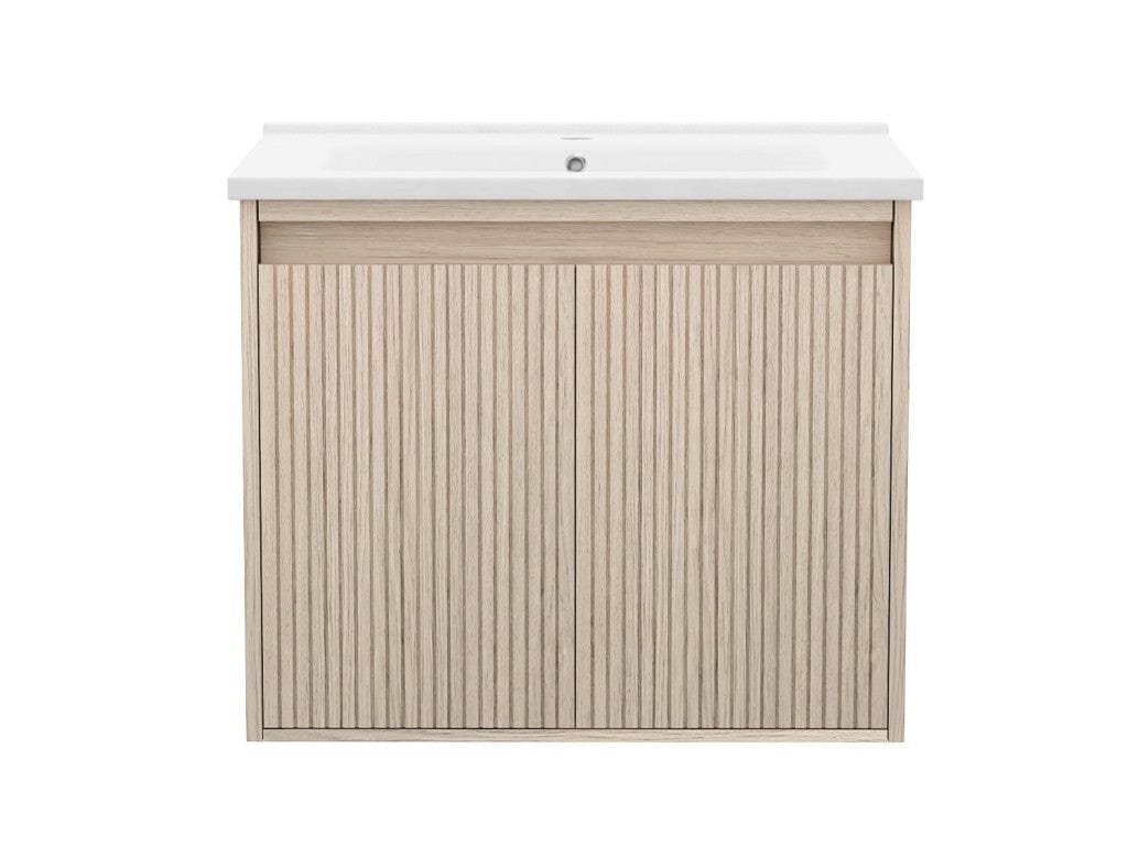 Mena 24" Vanity Natural Wood With Porcelain Top Horizon Tile