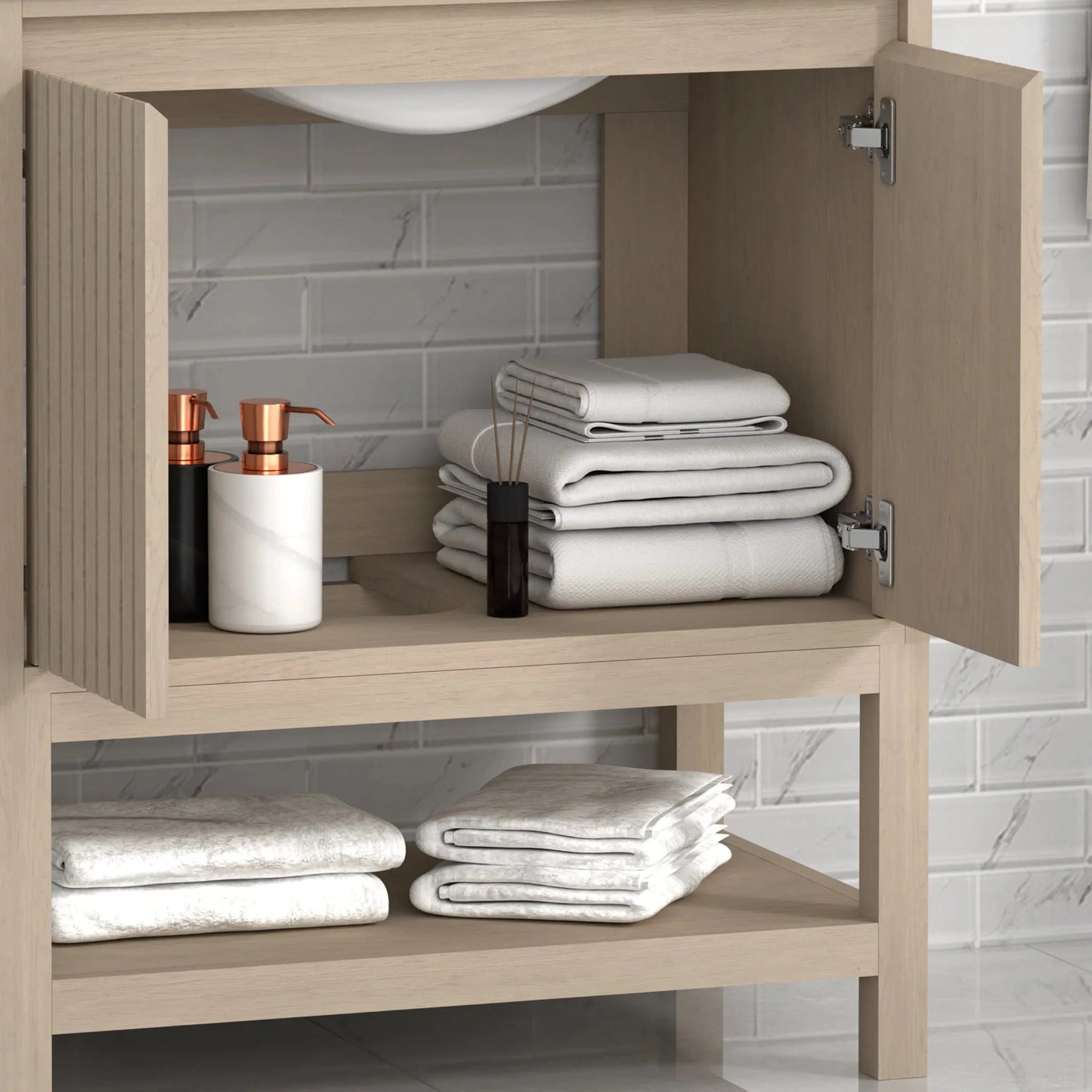 Mena 30" Single Vanity With Porcelain Top Horizon Tile