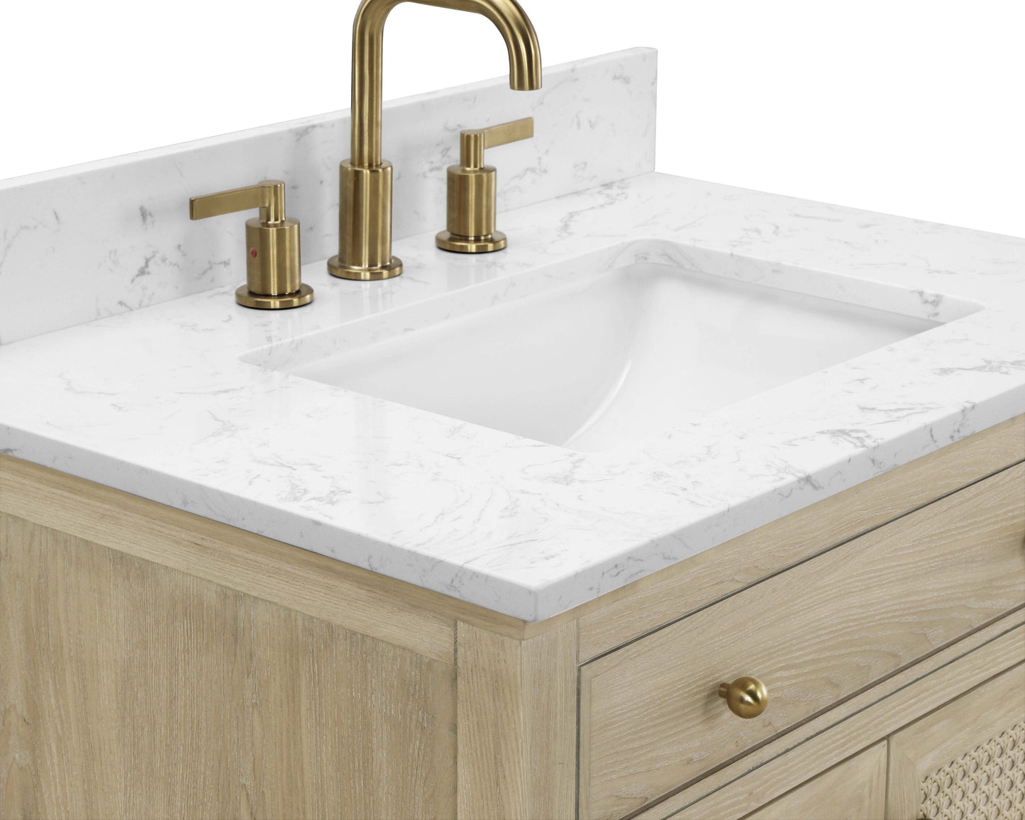 Ronnie 36" Vanity Set with Carrara White Quartz Top Horizon Tile