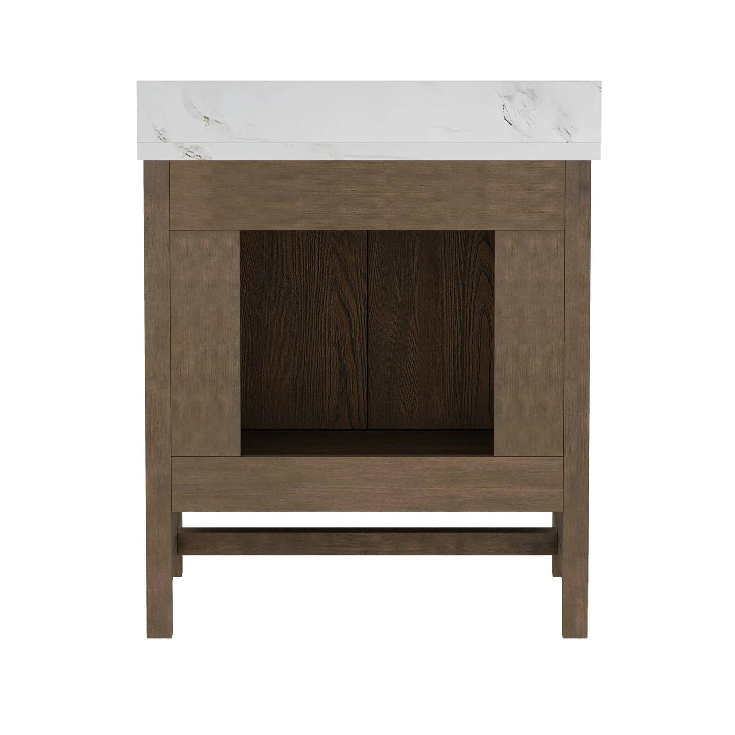 Solon 30“ Vanity Family Set with Calacatta Sintered Stone Top Horizon Tile