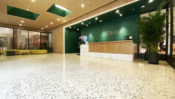 Terrazzo Multi Beige 24x24 Glossy Tile Matrix Mosaics