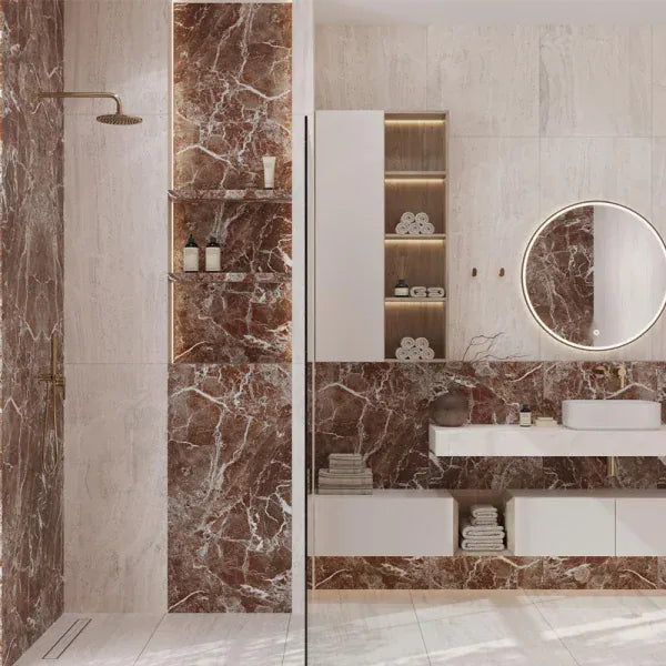 Velanza Rosso Red 24x48 Matte Porcelain Tile Matrix Mosaics