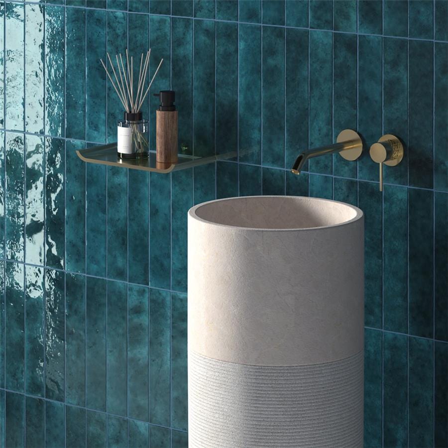 Menorca Amun Blue 2.5x13 Glossy Ceramic Tile Merola