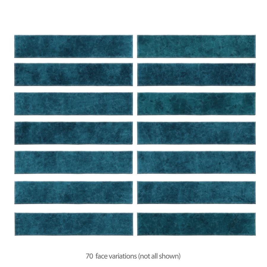 Menorca Amun Blue 2.5x13 Glossy Ceramic Tile Merola
