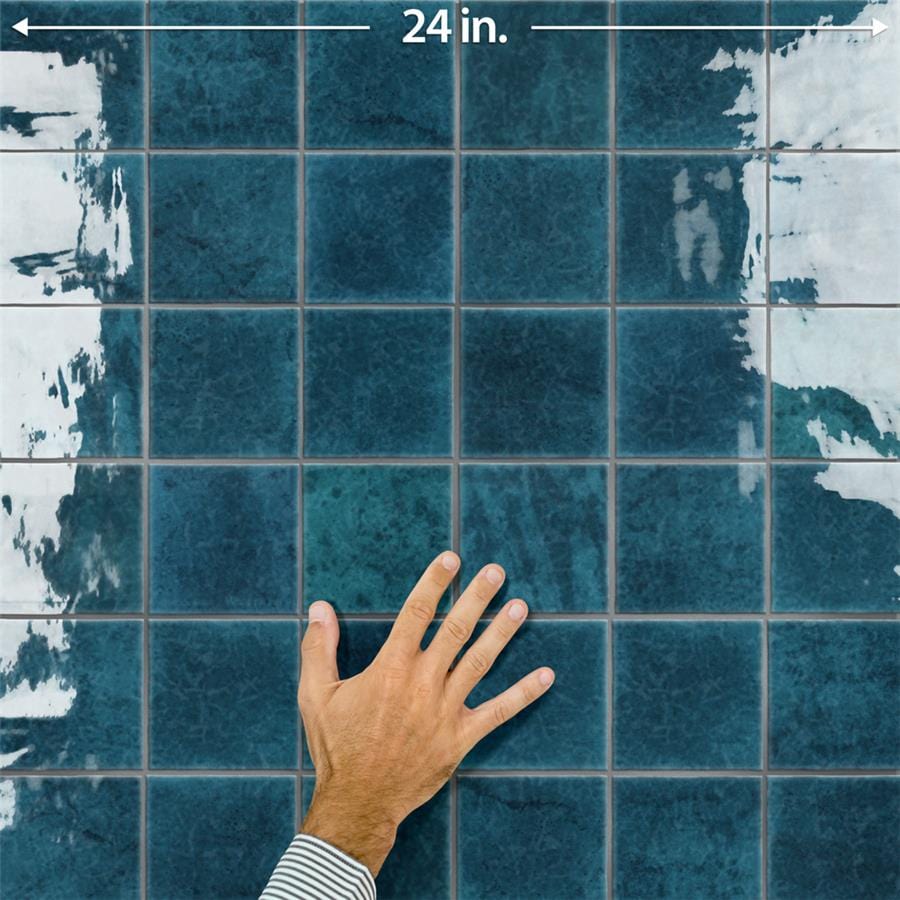 Menorca Amun Blue 4x4 Glossy Ceramic Tile Merola